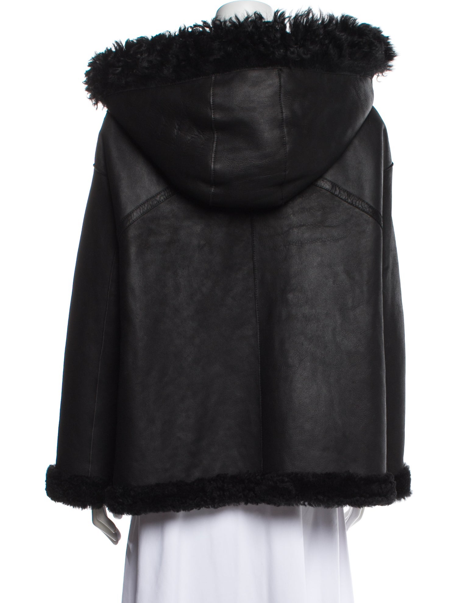 Yves Salomon Leather Fur Jacket
